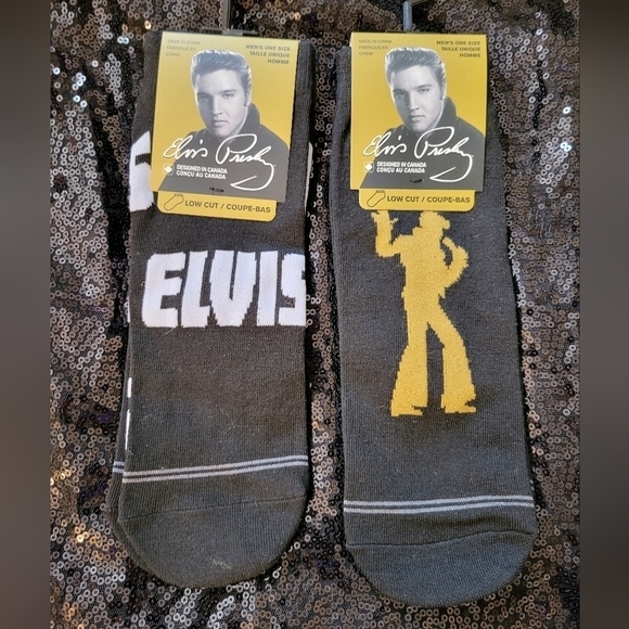 New Elvis Men's 2 pairs low cut socks US 7-12 - Picture 10 of 12